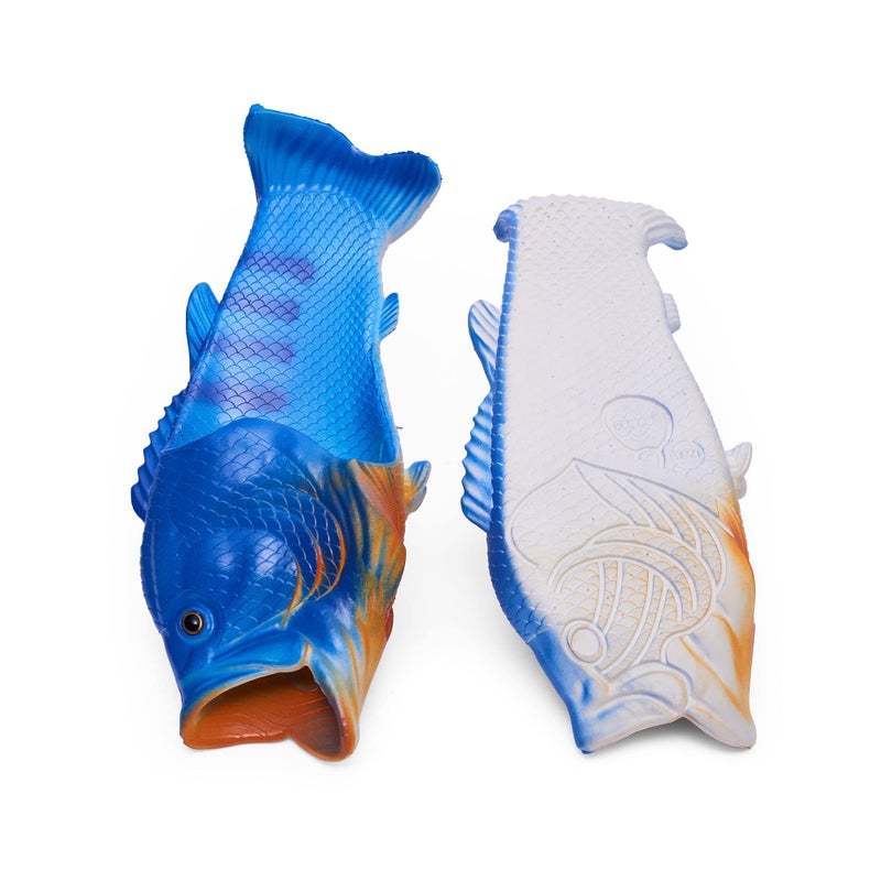 Coddies Fish Flip Flops - The Original Fish Slippers - Christmas Gift, Unisex Sandals, Bass Slides, Pool, Beach & Fishing Shoes (Blue | 10-11.5 Men | EU 44-45) - Image 4